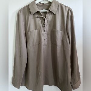D&Co Top Womens  Olive Green Blouse Size L